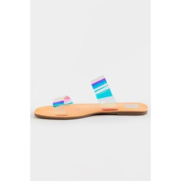 DOLCE VITA Jane Double Band Iridescent Sandals - Size 7 NEW - Picture 5 of 8